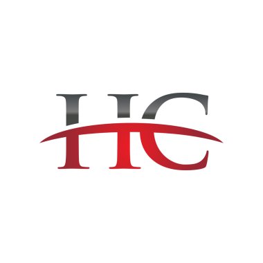 İlk harf Hc red swoosh logo logo swoosh