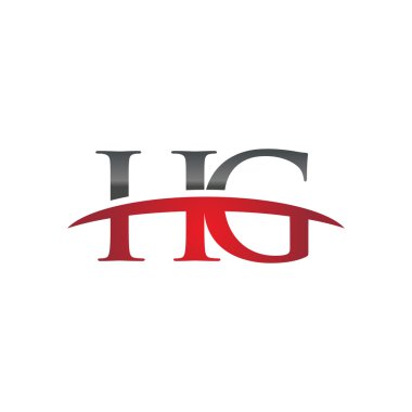 İlk harf Hg red swoosh logo logo swoosh