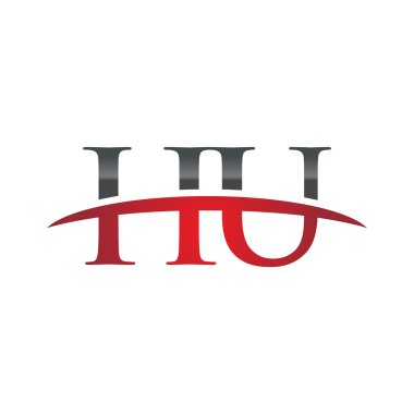 İlk harfini Hu red swoosh logo logo swoosh