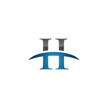 İlk harf II mavi swoosh logo logo swoosh