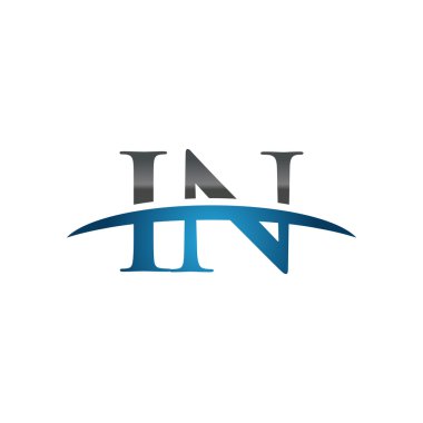 Mavi ilk harf swoosh logo logo swoosh