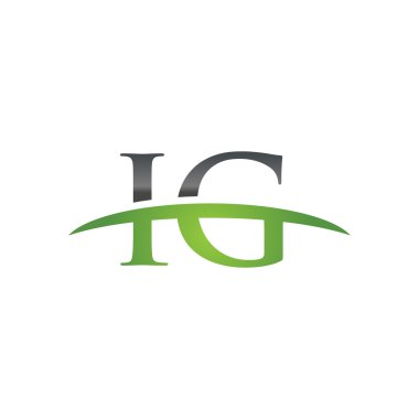 İlk harf IG yeşil swoosh logo logo swoosh