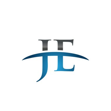 İlk harf Je mavi swoosh logo logo swoosh