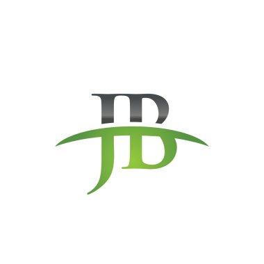 İlk harf Jb yeşil swoosh logo logo swoosh