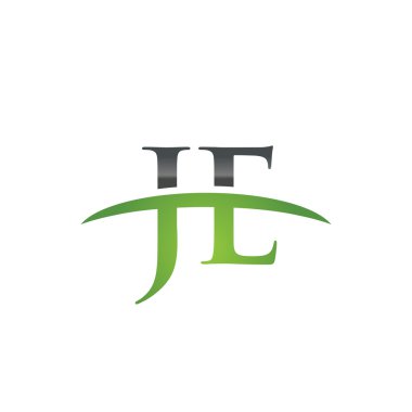 İlk harf Je yeşil swoosh logo logo swoosh