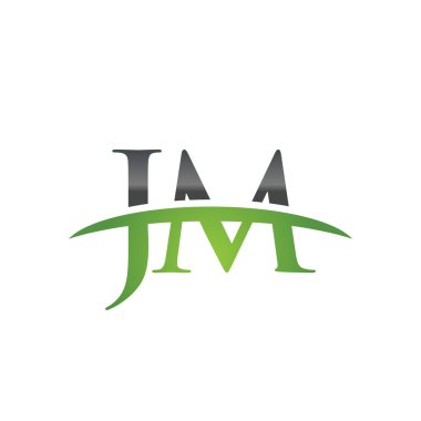 İlk harf Jm yeşil swoosh logo logo swoosh