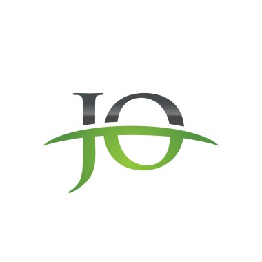 İlk harf Jo yeşil swoosh logo logo swoosh