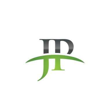 İlk harf Jp yeşil swoosh logo logo swoosh