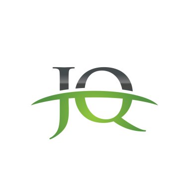 İlk harf Jq yeşil swoosh logo logo swoosh