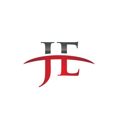 İlk harf Je red swoosh logo logo swoosh