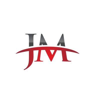 İlk harf Jm red swoosh logo logo swoosh