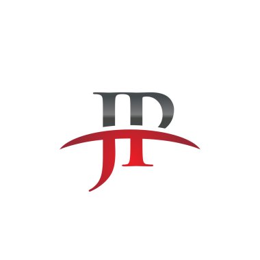 İlk harf Jp red swoosh logo logo swoosh