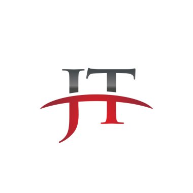 İlk harf Jt red swoosh logo logo swoosh
