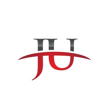 İlk harf Ju red swoosh logo logo swoosh