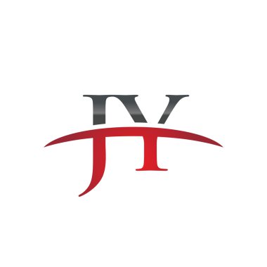 İlk harf Jy red swoosh logo logo swoosh
