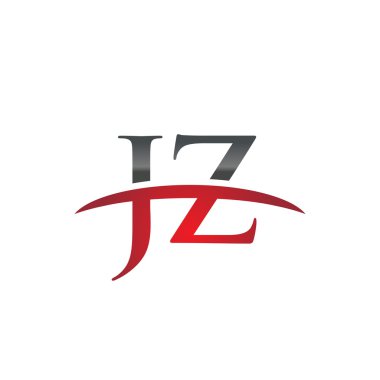 İlk harf Jz red swoosh logo logo swoosh
