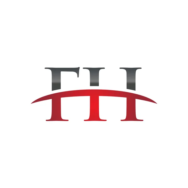 Початкова літера FH червоний флеш логотип флеш логотип — стоковий вектор