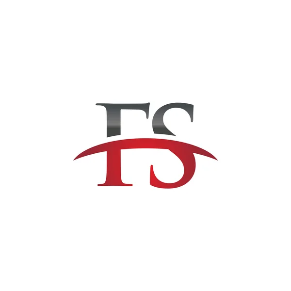 Початкова літера FS червоний флеш логотип флеш логотип — стоковий вектор