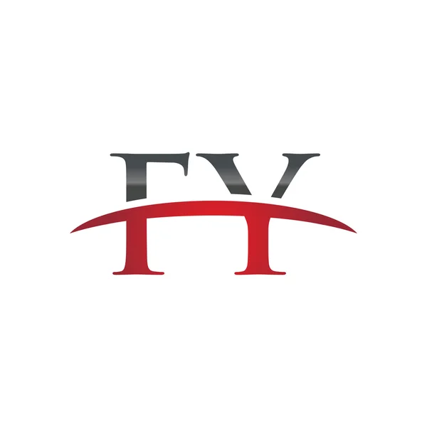 Початкова літера FY червоний флеш логотип флеш логотип — стоковий вектор