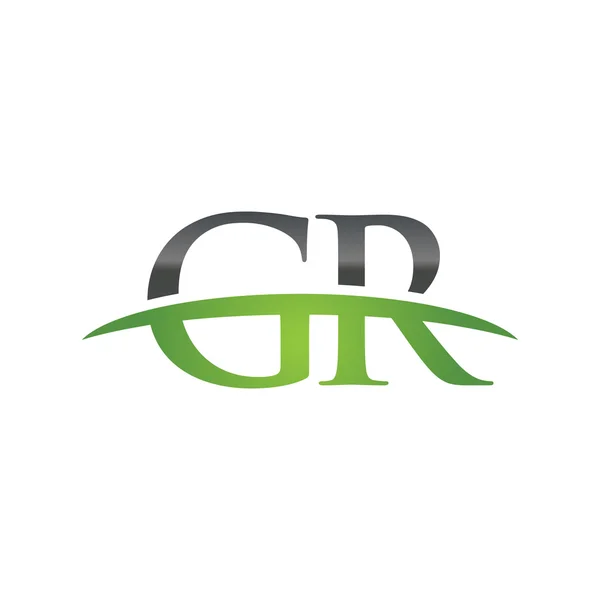 Початкова літера GR зелений флеш логотип флеш логотип — стоковий вектор