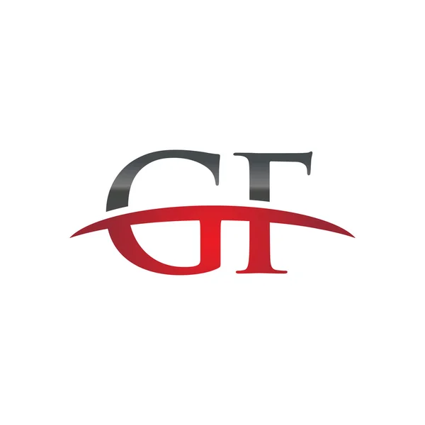Lettre initiale GF rouge logo swoosh logo swoosh — Image vectorielle