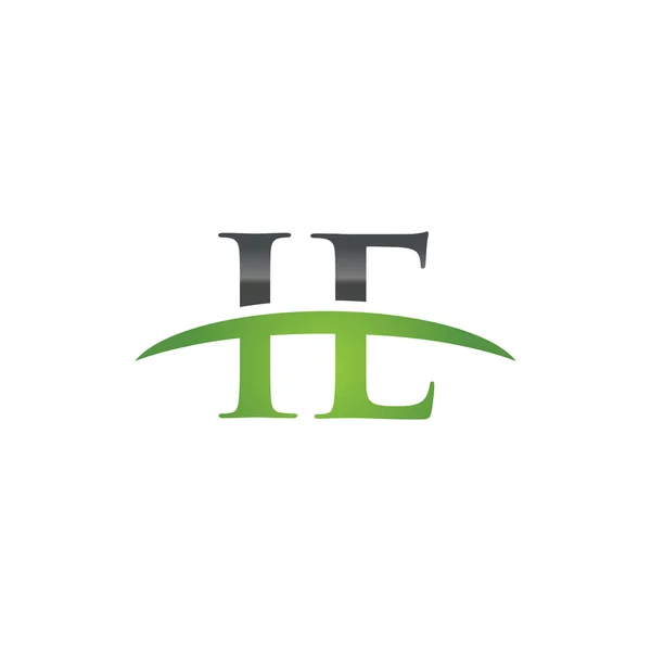 Початкова літера IE зелений флеш логотип флеш логотип — стоковий вектор
