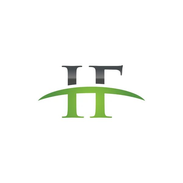 Початкова літера IF зелений флеш логотип флеша — стоковий вектор