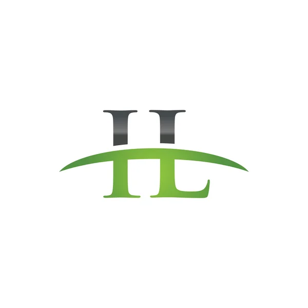 Початкова літера IL зелений флеш логотип флеш логотип — стоковий вектор