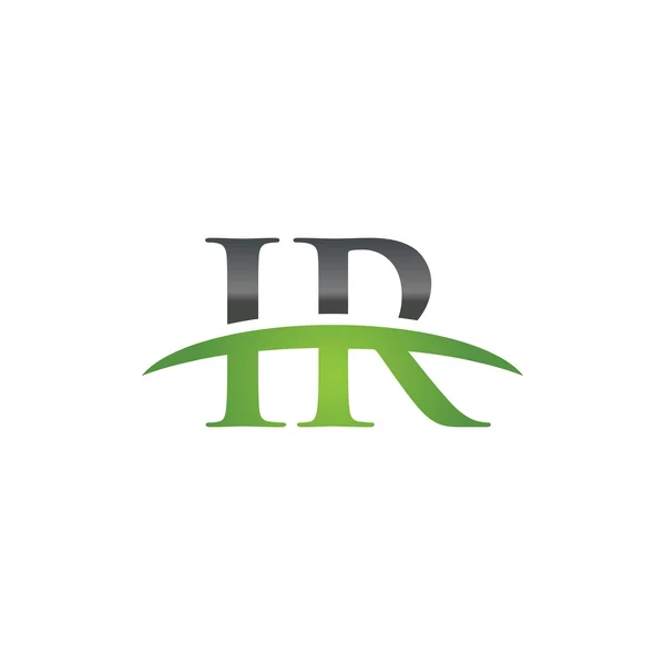 Початкова літера IR зелений флеш логотип флеш логотип — стоковий вектор