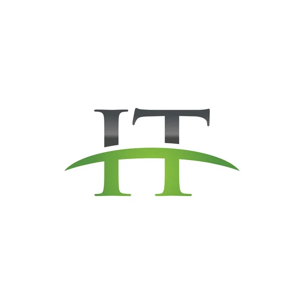 Початкова літера ІТ-зелений флеш логотип флеш логотип — стоковий вектор
