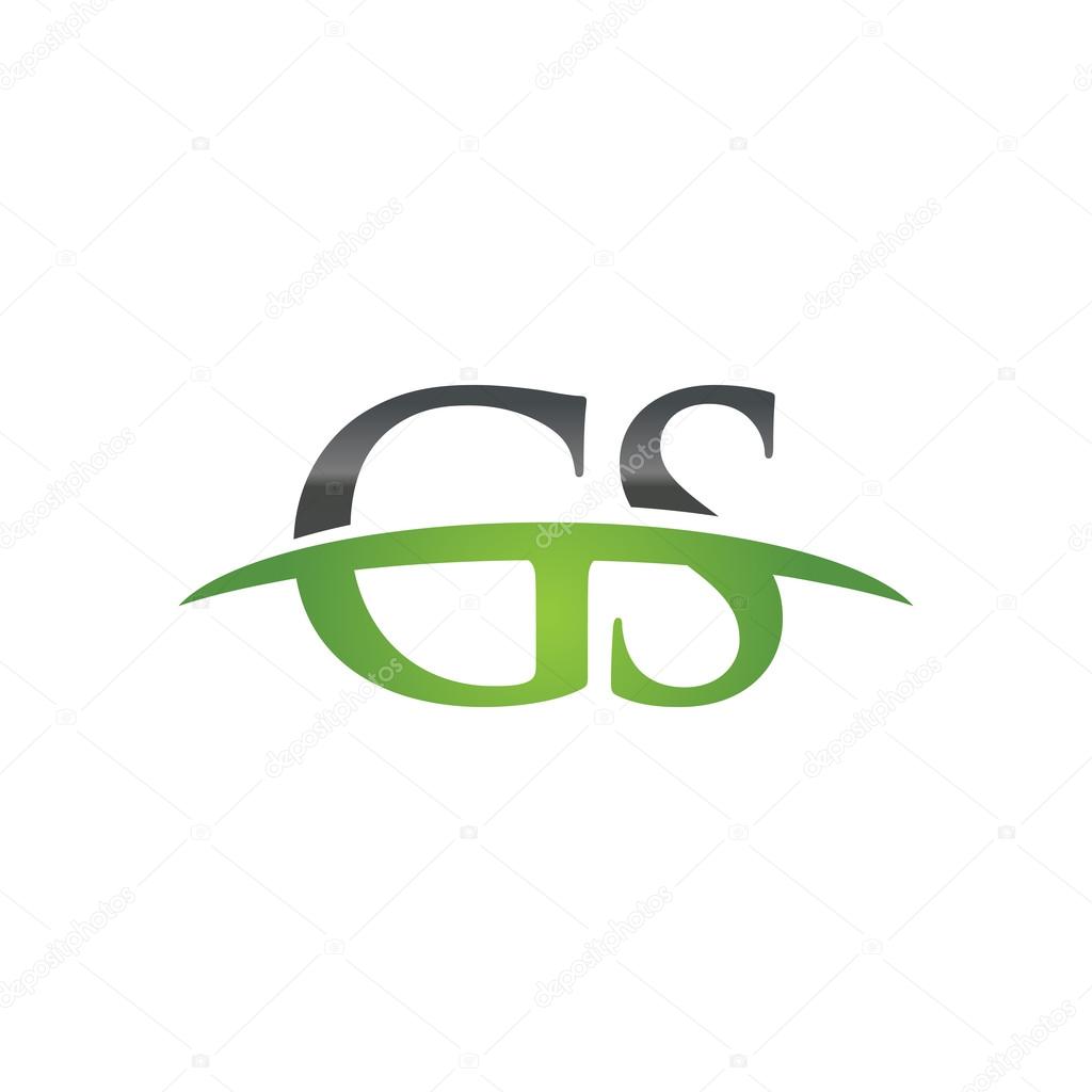 Initial letter GS with swoosh logo template