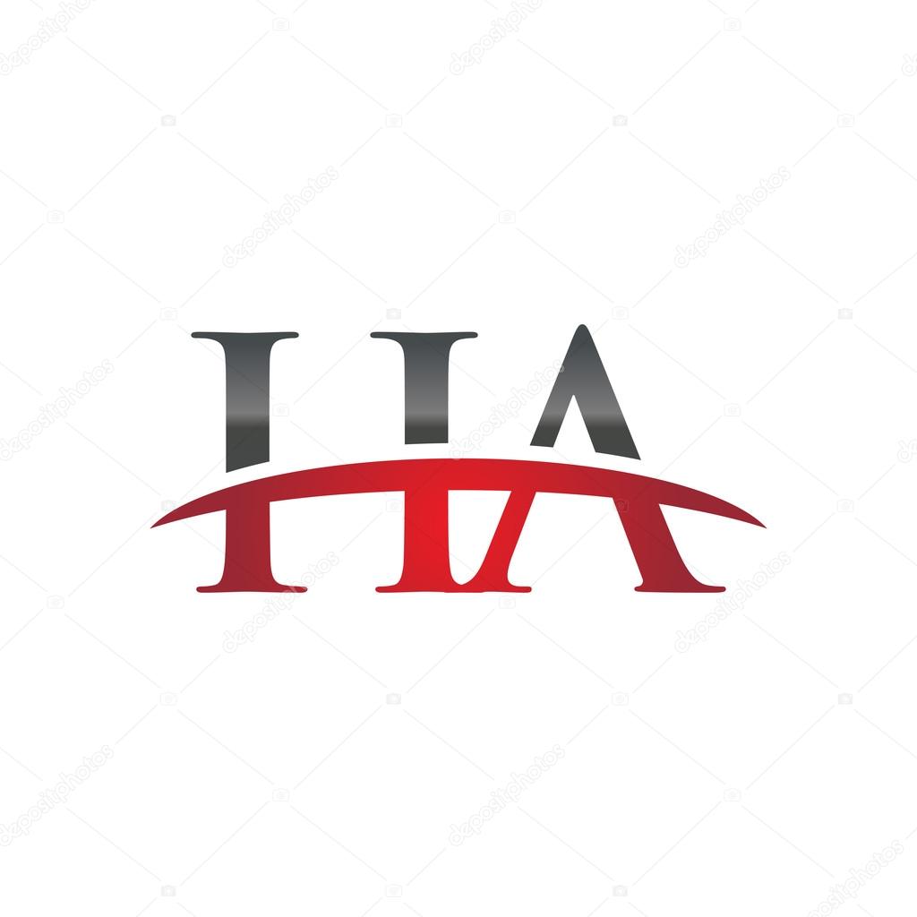 Initial Letter Ha Red Swoosh Logo Swoosh Logo Stock Vector Initial Letter Ha Red Swoosh Logo Swoosh Logo Stock Vector