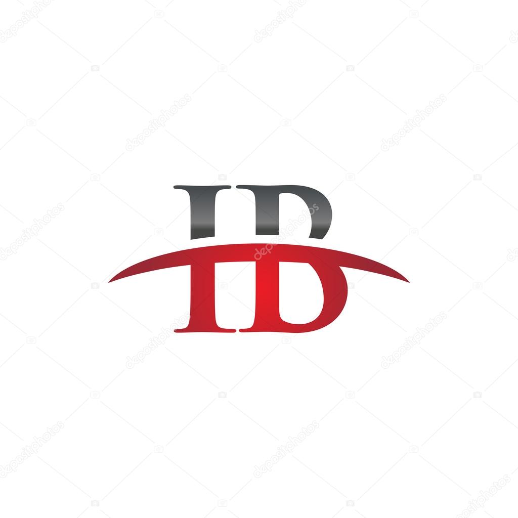 Initial letter IB with swoosh logo template