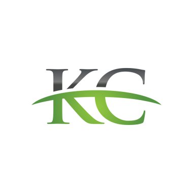 İlk harf Kc yeşil swoosh logo logo swoosh