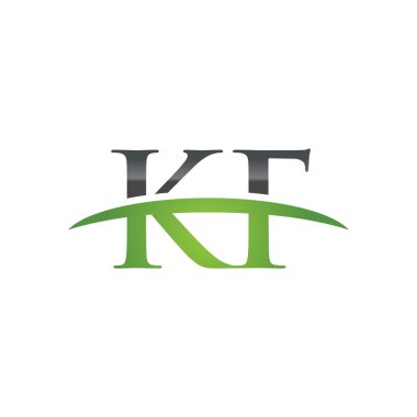 İlk harf Kf yeşil swoosh logo logo swoosh