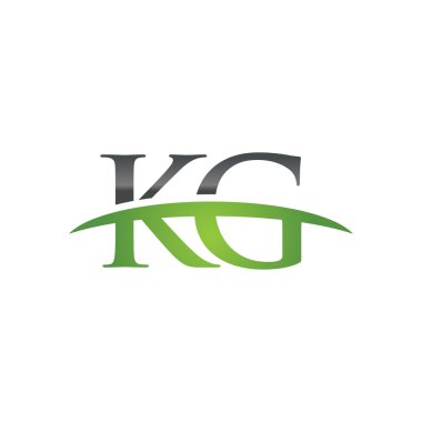 İlk harf Kg yeşil swoosh logo logo swoosh