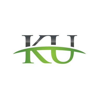 İlk harf Ku yeşil swoosh logo logo swoosh