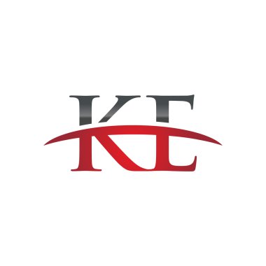 İlk harf Ke red swoosh logo logo swoosh