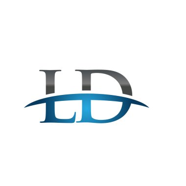 İlk harf Ld blue swoosh logo logo swoosh 