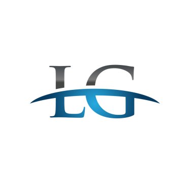İlk harf Lg mavi swoosh logo logo swoosh 