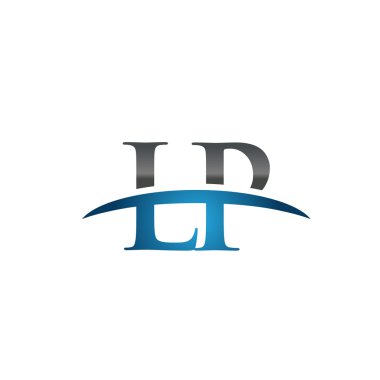 İlk harf Lp mavi swoosh logo logo swoosh 