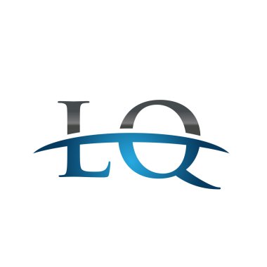 İlk harf Lo mavi swoosh logo logo swoosh 