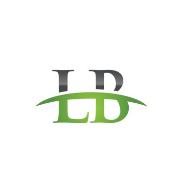 İlk harf Lb yeşil swoosh logo logo swoosh