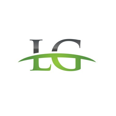 İlk harf Lg yeşil swoosh logo logo swoosh
