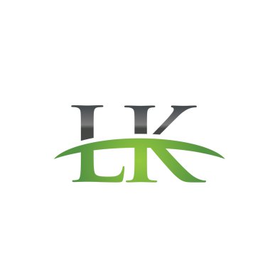 İlk harf Lk yeşil swoosh logo logo swoosh