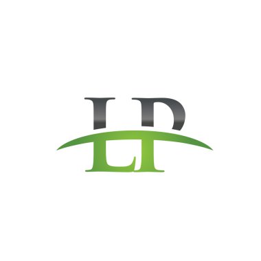 İlk harf Lp yeşil swoosh logo logo swoosh