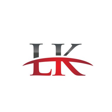 İlk harf Lk red swoosh logo logo swoosh