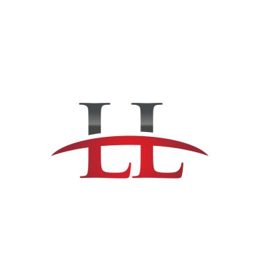 İlk harf Ll red swoosh logo logo swoosh