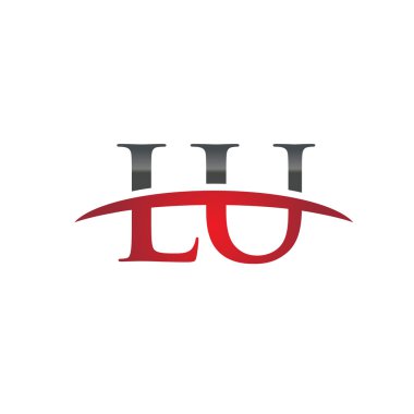 İlk harf Lu red swoosh logo logo swoosh