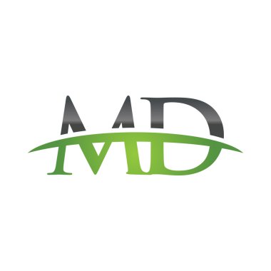 İlk harf Md yeşil swoosh logo logo swoosh